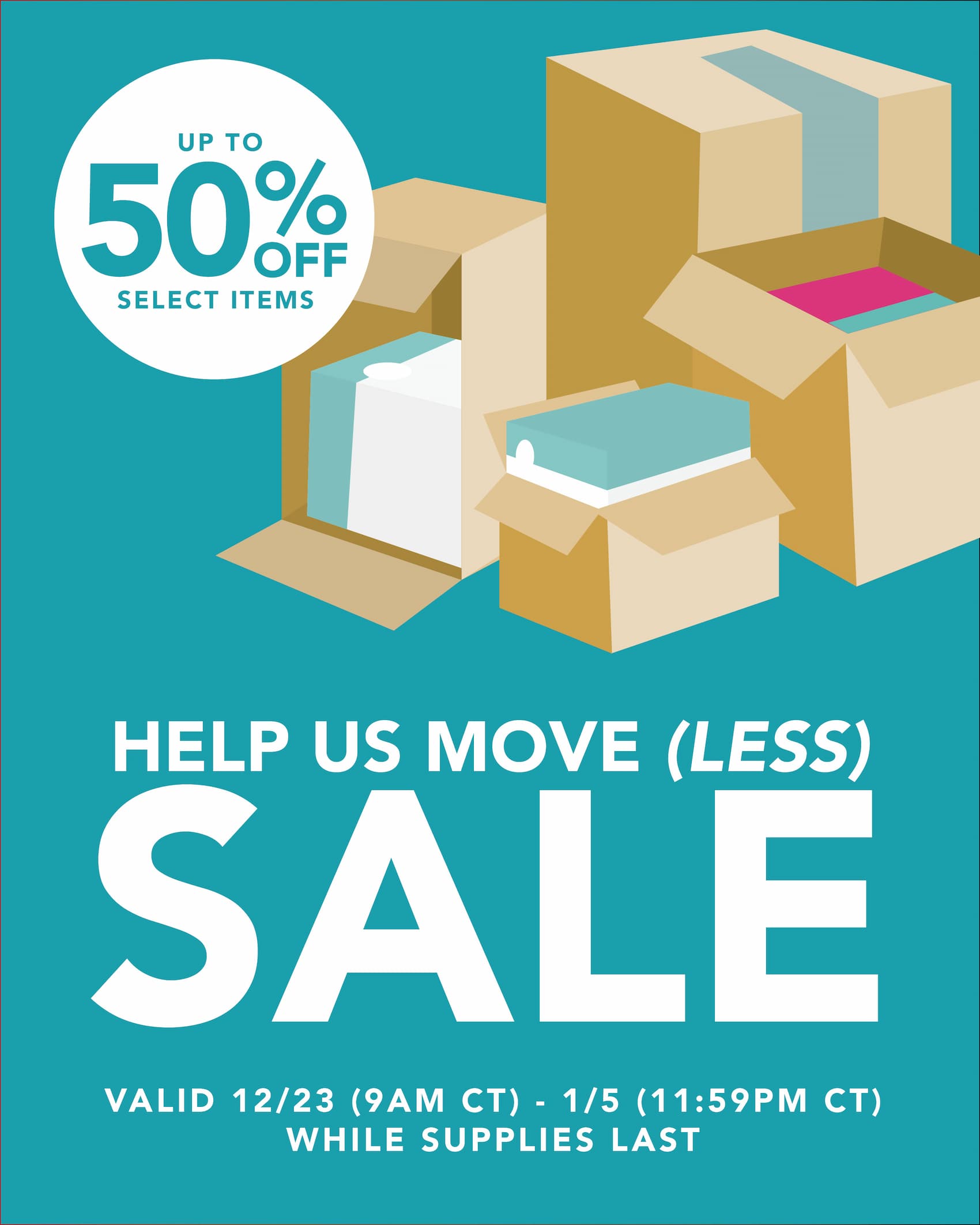 Help Us Move (less) Sale