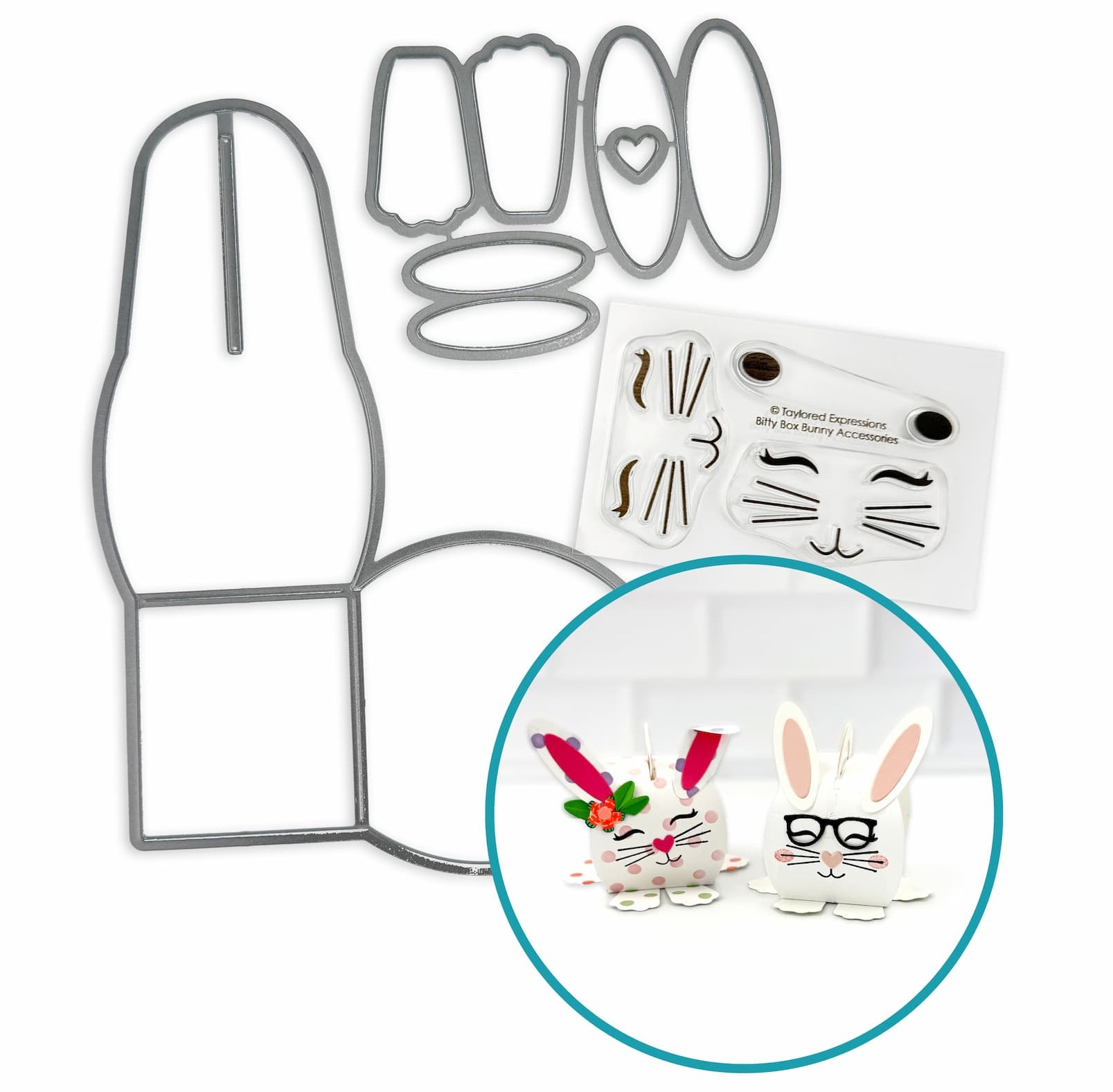 Bitty Box - Bunny Accessories Die & Clear Stamp Combo