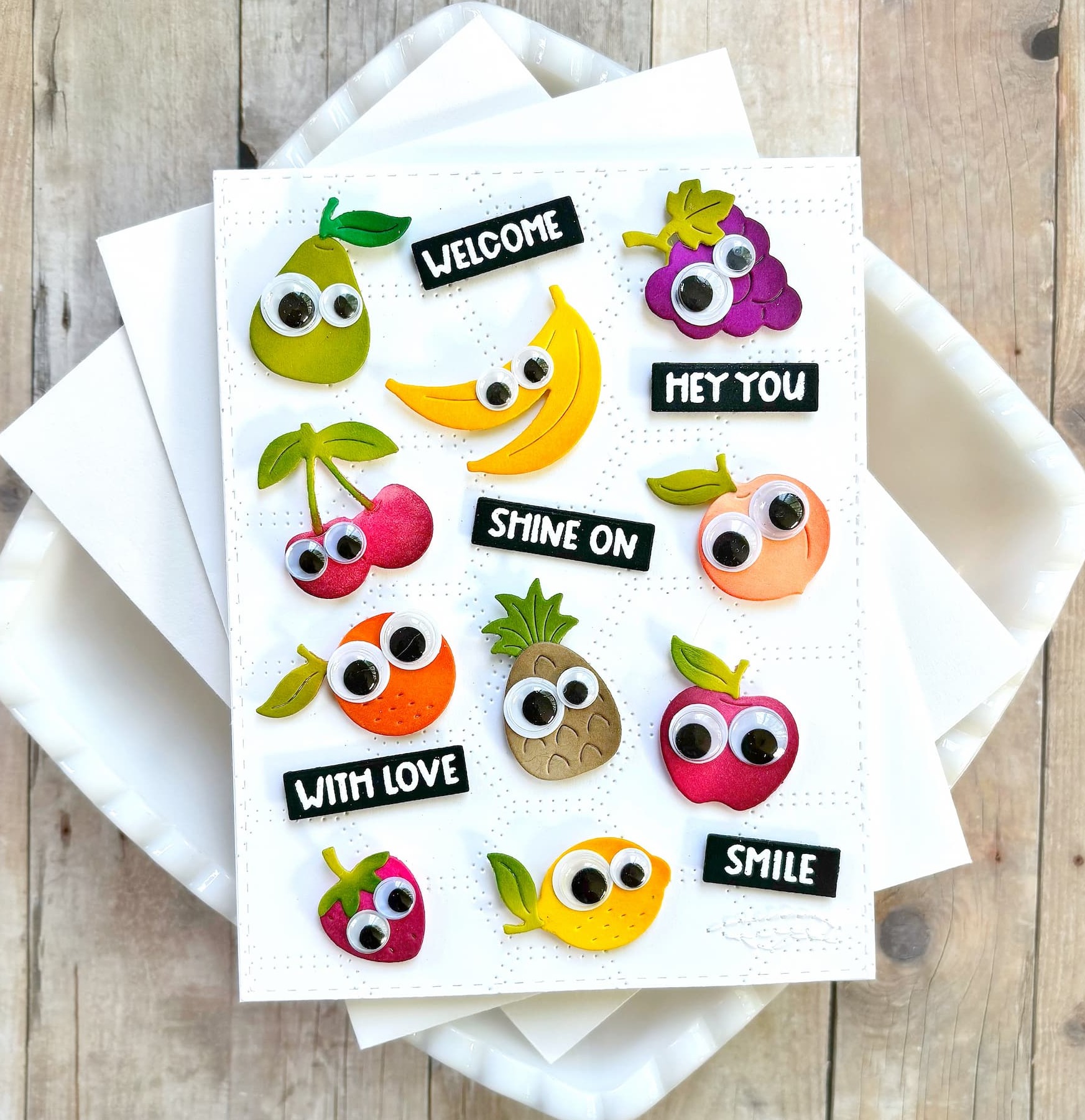 Card made using the fruit cocktail die set