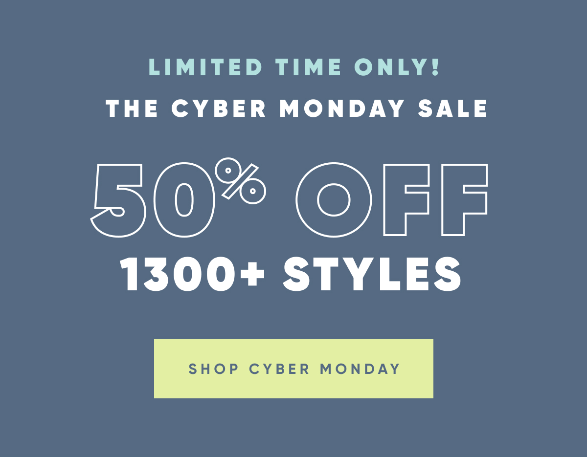 Cyber Monday - 50% Off