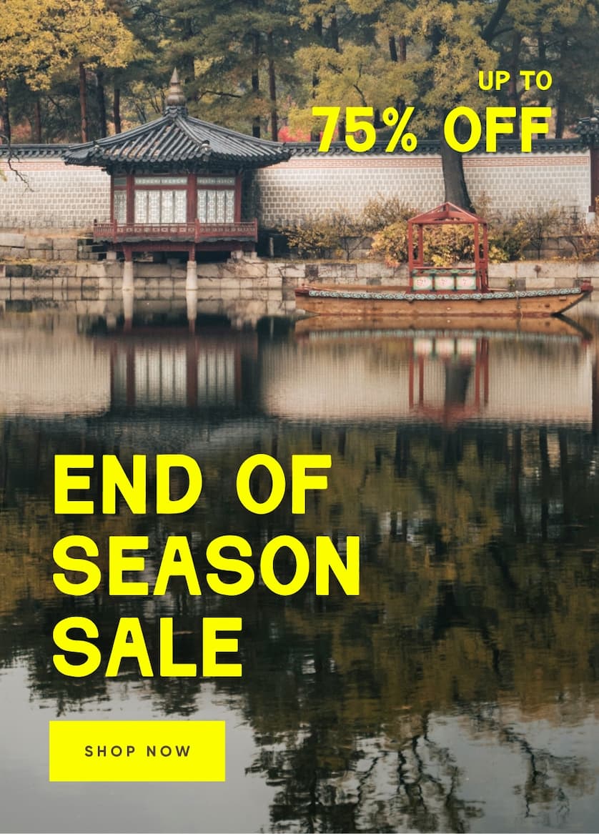 Up to 75% Off - End Of Season Sale