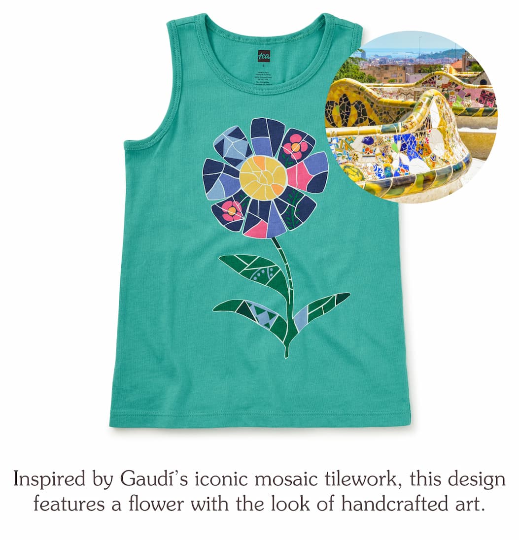 Gaudi's Flower Graphic Tank Top
