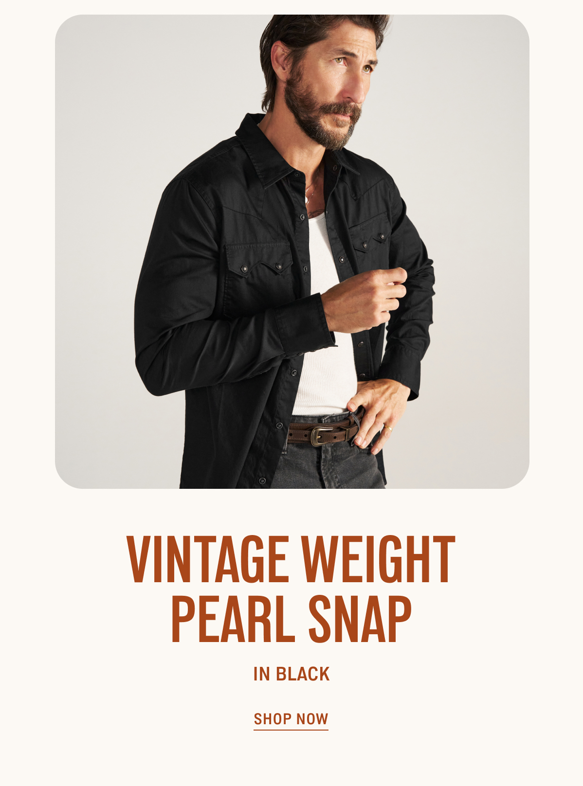 Pearl Snap in Black 