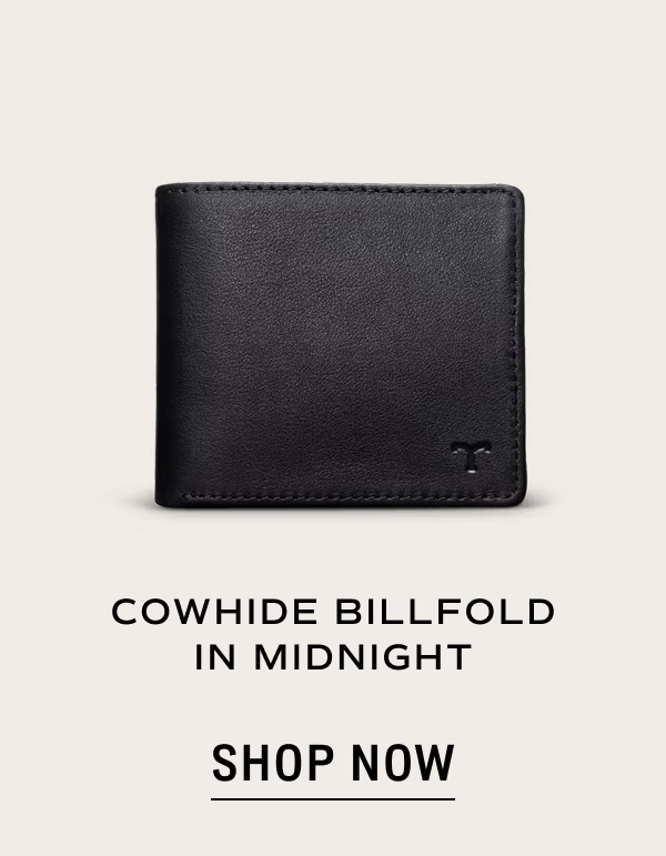 Shop Now: Cowhide Billfold in Midnight 
