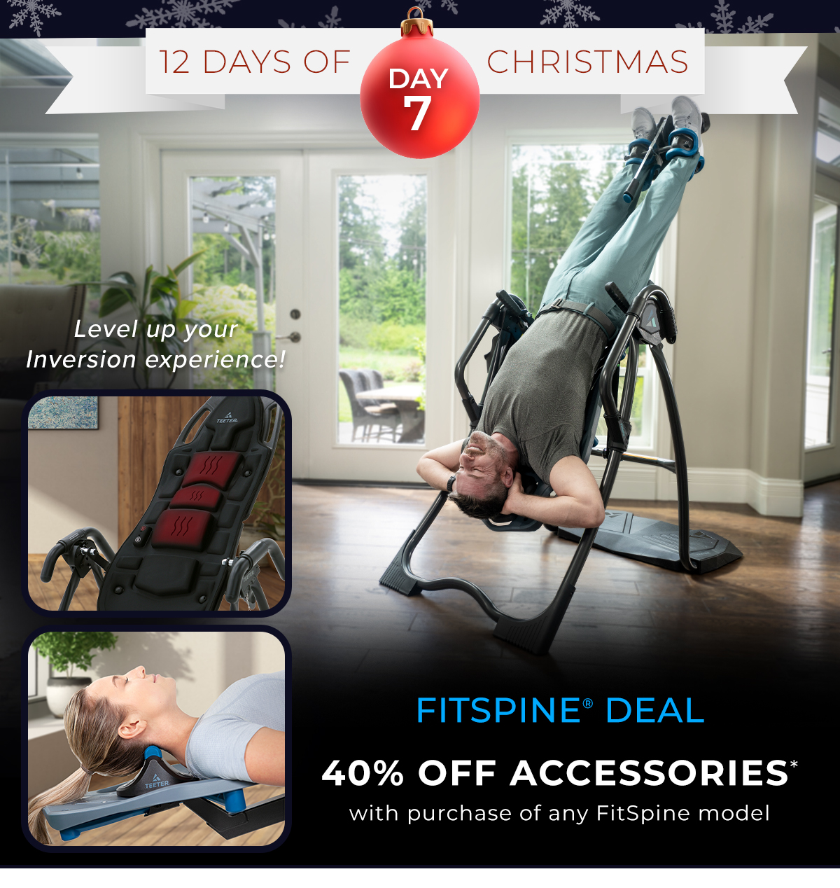 Buy a FitSpine, get 40% off Inversion Accessories