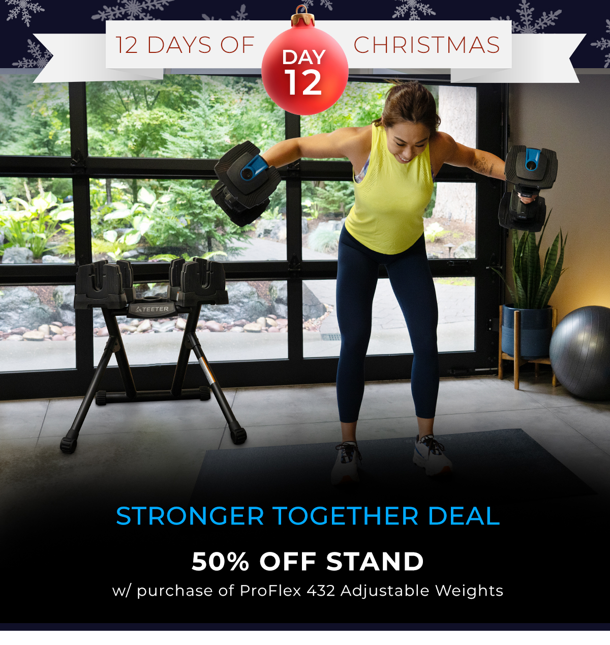 Buy ProFlex Weights, get 50% off Stand
