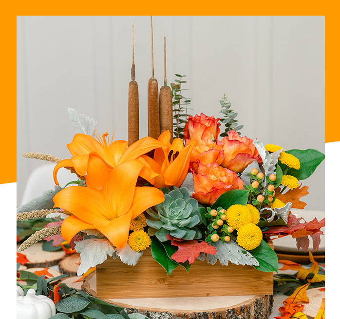 Teleflora's Fall Bamboo Garden
