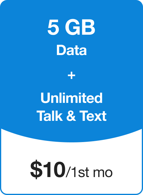 Tello 5GB plan for $10/1st mo
