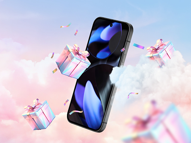 washing the phone screen, butterflies around