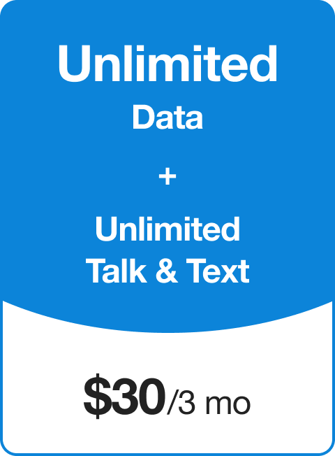 Tello plan: unlimited data + unlimited talk and text for $30 for the first 3 months