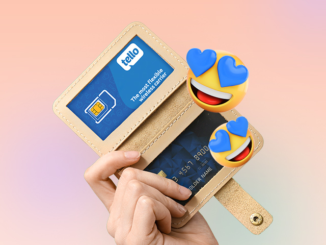 Wallet and Tello card 