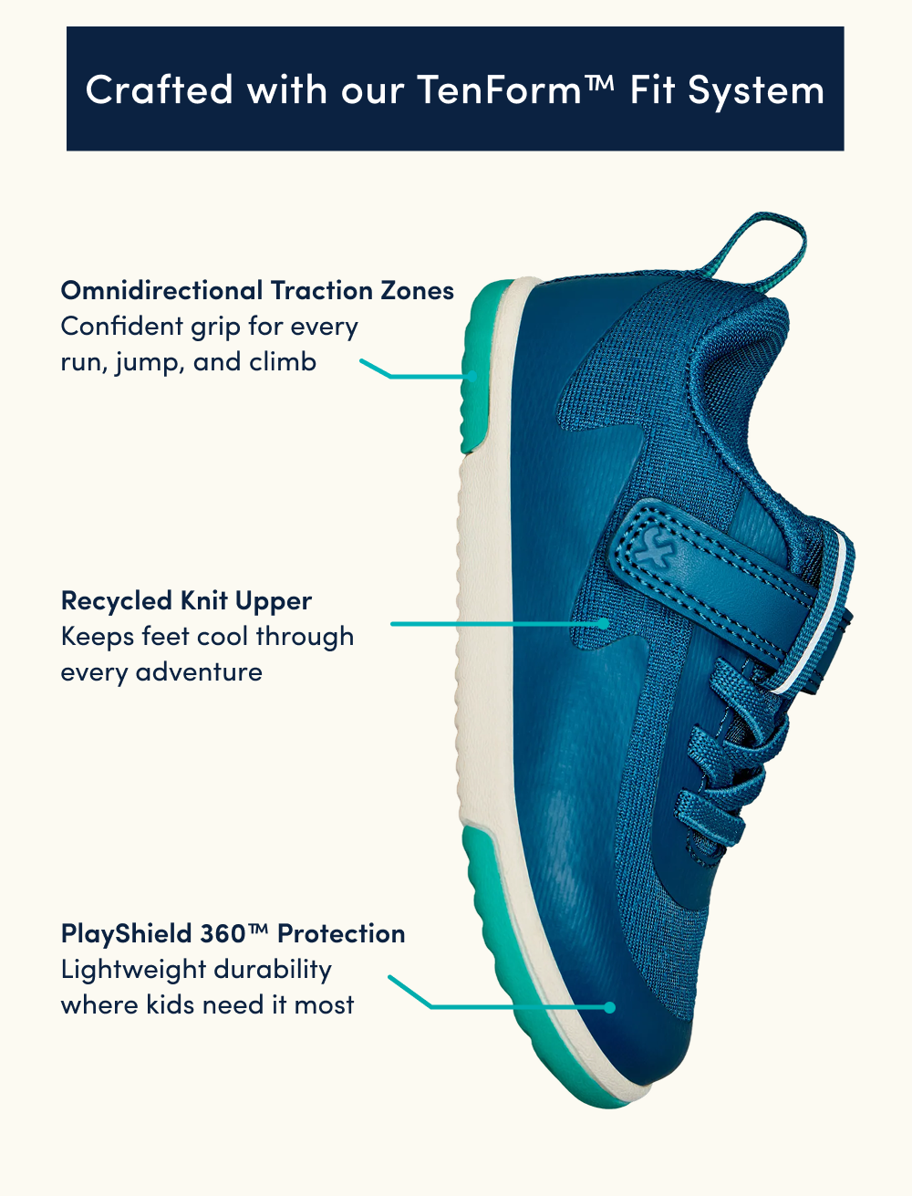 Crafted with our TenForm™ Fit System
