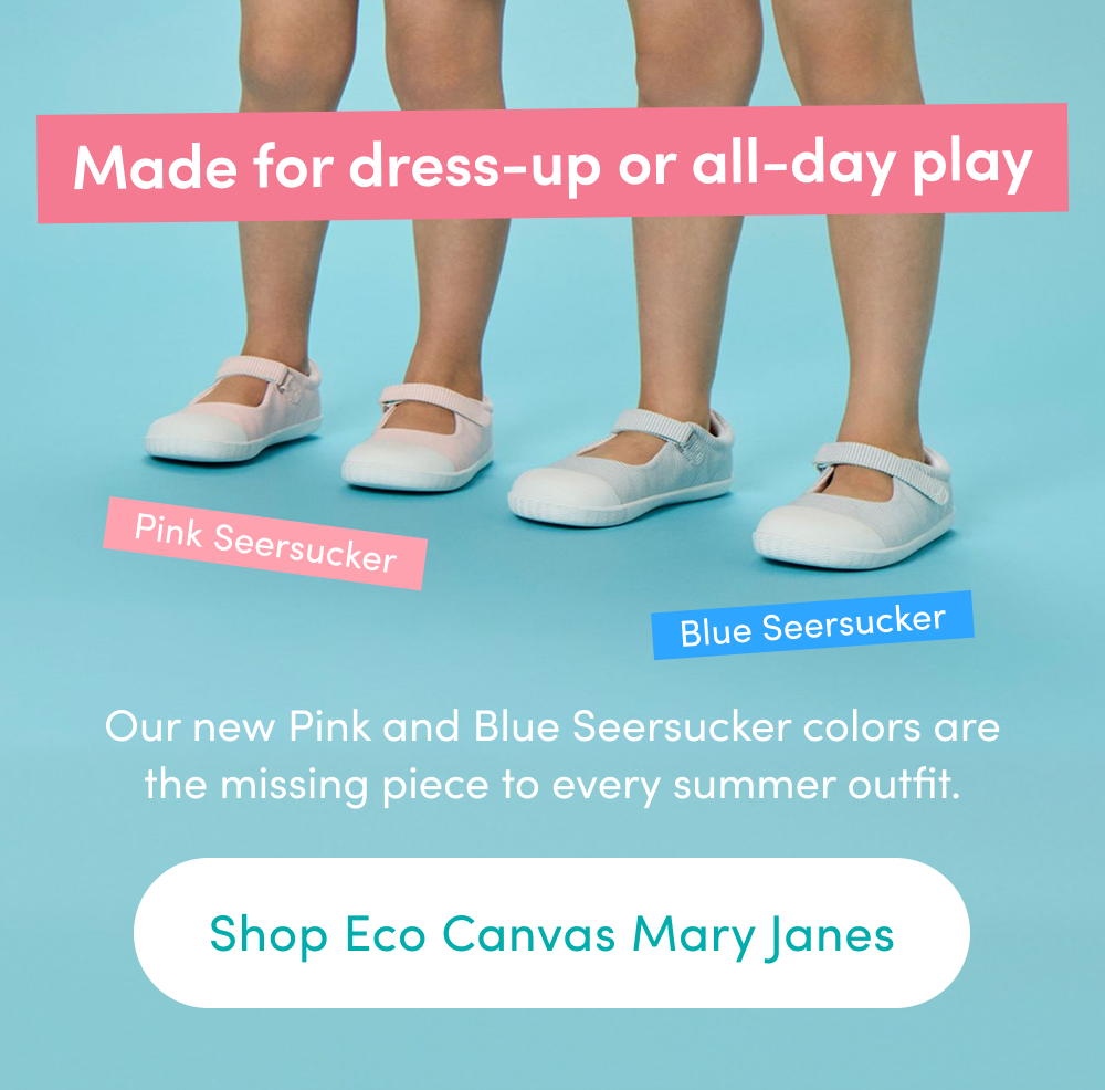 Made for dress-up or all-day play - Shop Eco Canvas Mary Janes