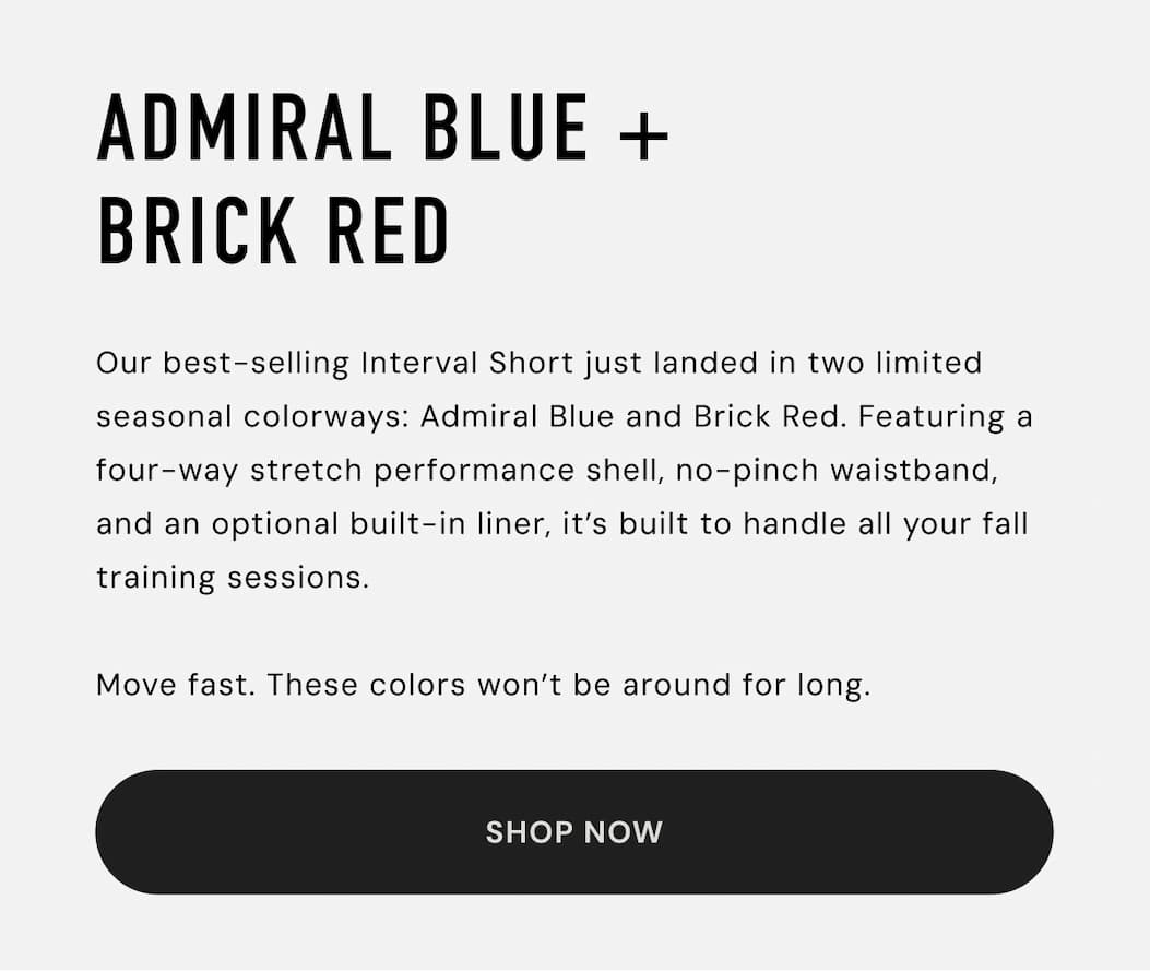 Interval Short New colors