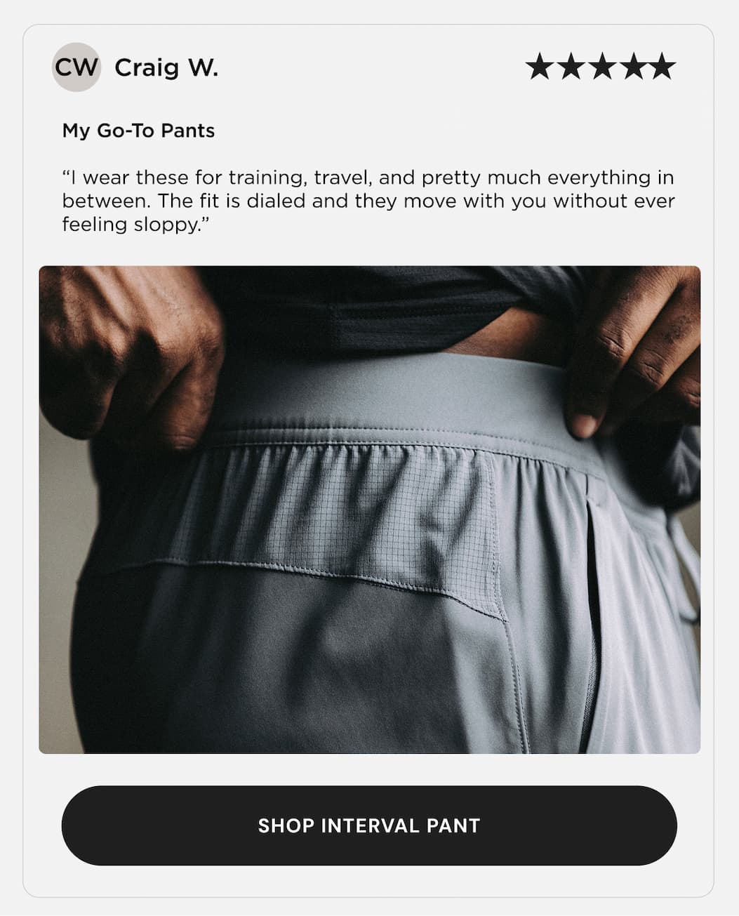 Learn more about the No-pinch, no-bunch waistband with dual-wear drawcord