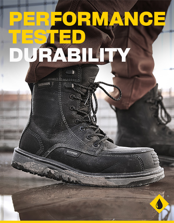 Experience premium performance and comfort with the NEW 8" Ironstone safety boots. Featuring our abrasion-resistant TERRA DURA-MOC™ toe bumper, OMNICORE™ comfort construction, and a Hydroguard® membrane to keep you dry. &nbsp; The Ironstone is ready to take on the toughest jobsites!