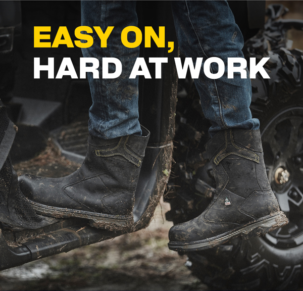 EASY ON, HARD AT WORK