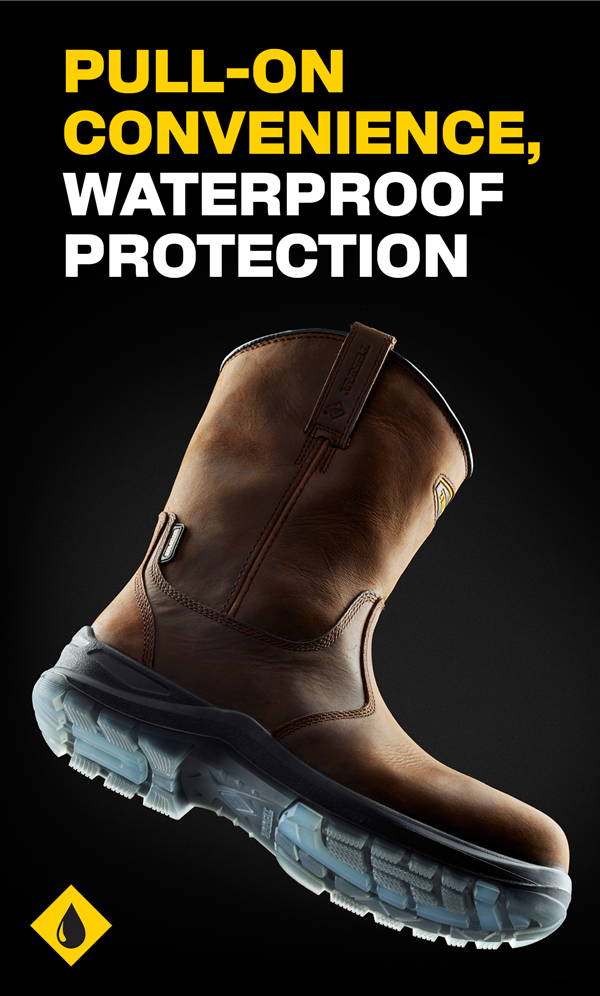 PULL-ON CONVENIENCE, WATERPROOF PROTECTION