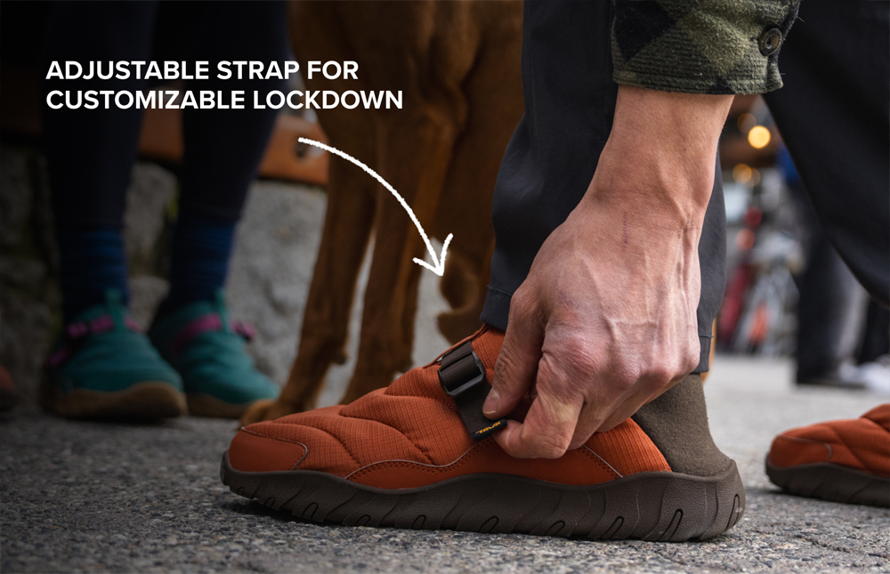 The ReEmber Camp adjustable strap for customizable lockdown
