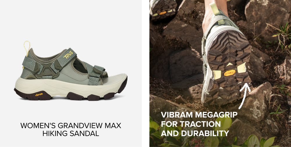 Vibram megagrip for traction and durability