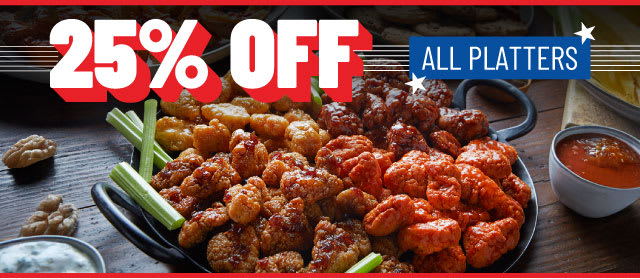 25% Off All Platters