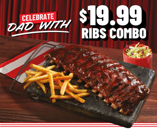 Celebrate Dad With $19.99 Ribs Combo