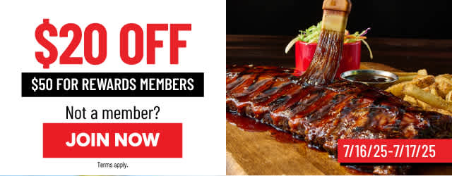 $20 Off, $50 for Reward Members. Not a Member? Join Now