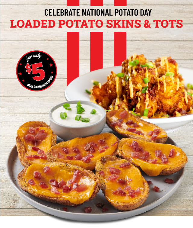 Celebrate National Potato Day, Loaded Potato Skins and Tots