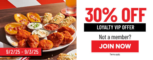 30% Off Loyalty VIP Offer. Not a Member? JOIN NOW