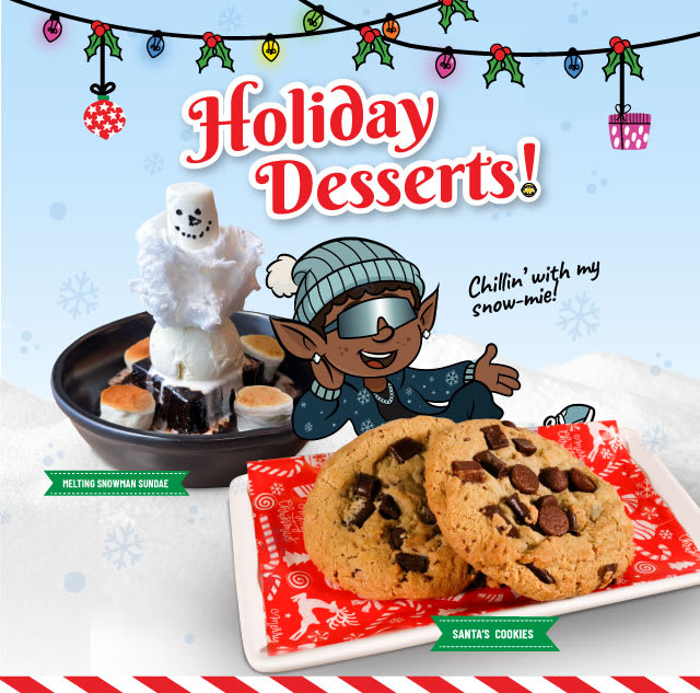 Holiday Desserts - Melting Snowman Sundae and Santa's Cookies