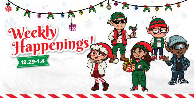 Weekly Happenings - 12/29 to 1/3
