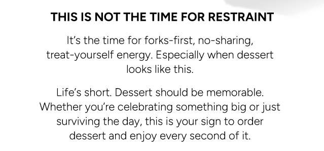 This is not the time for restraint...