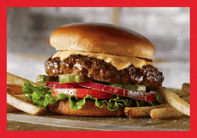 GIF Carousel of Popular TGI Fridays Burgers