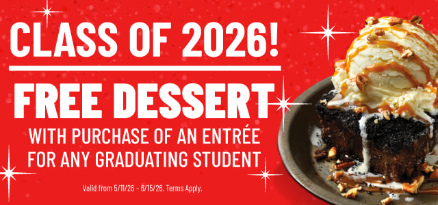 Free Dessert w/ Entree Offer