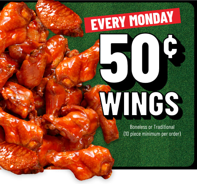 50 Cent Wings Every Monday