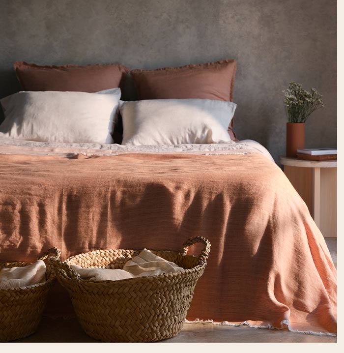 arya linen bed blanket