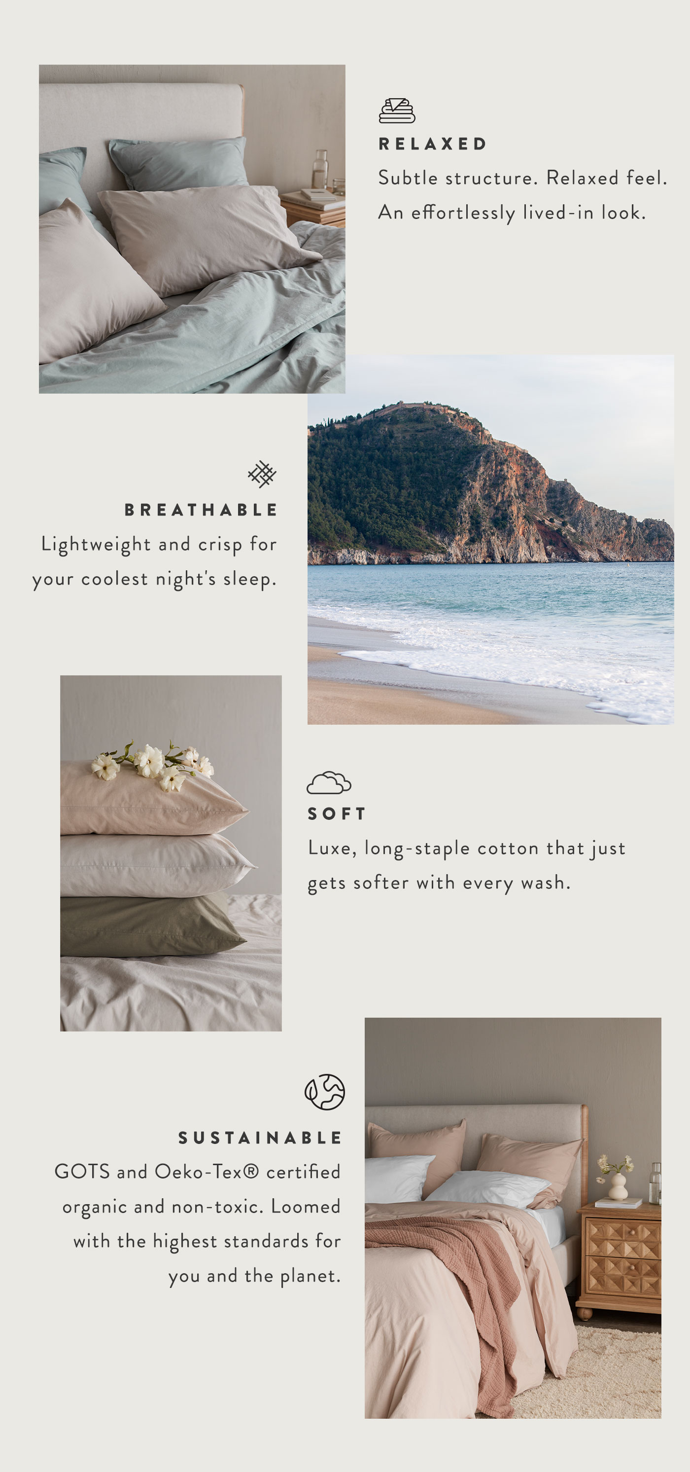 Organic Stonewashed Percale