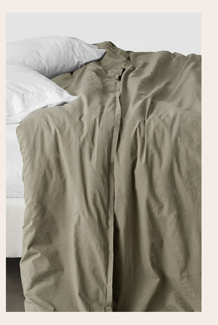 Percale Duvet Cover Olive