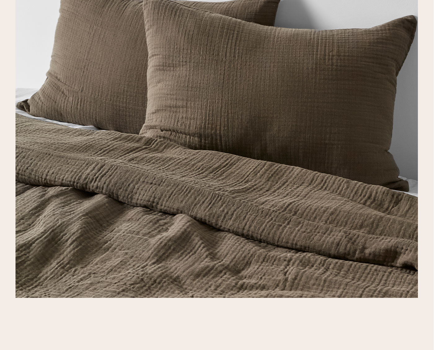 Cotton Gauze Duvet Olive