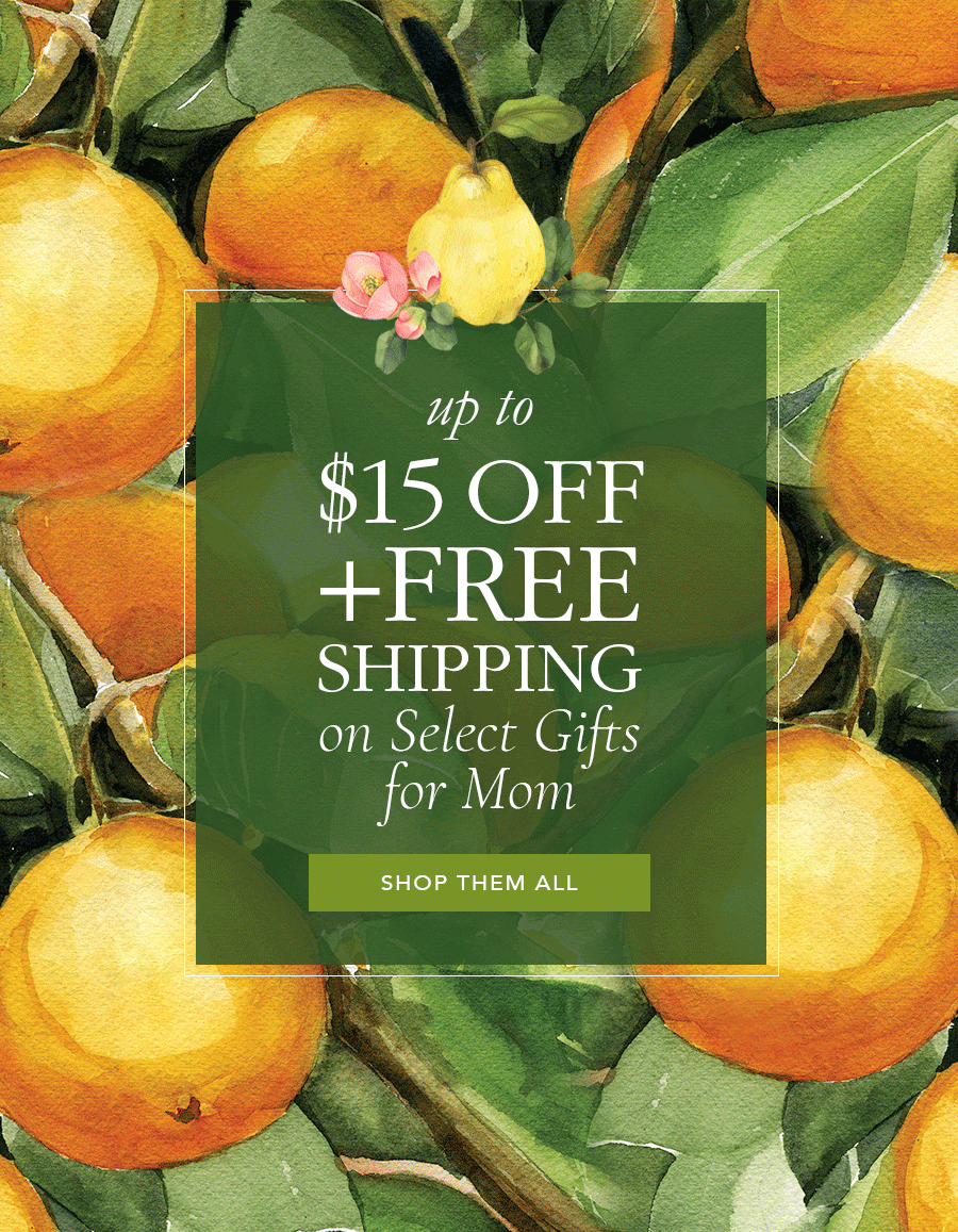 Up to $15 OFF + FREE Shipping on Select Gifts for Mom