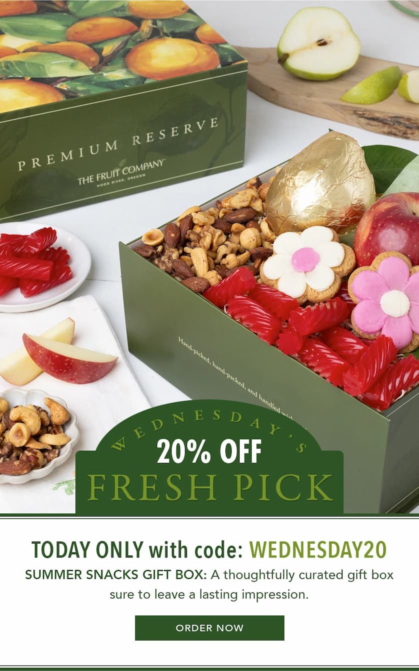 Wednesday's Fresh Pick - Summer Snacks Gift Box now with 20% OFF!