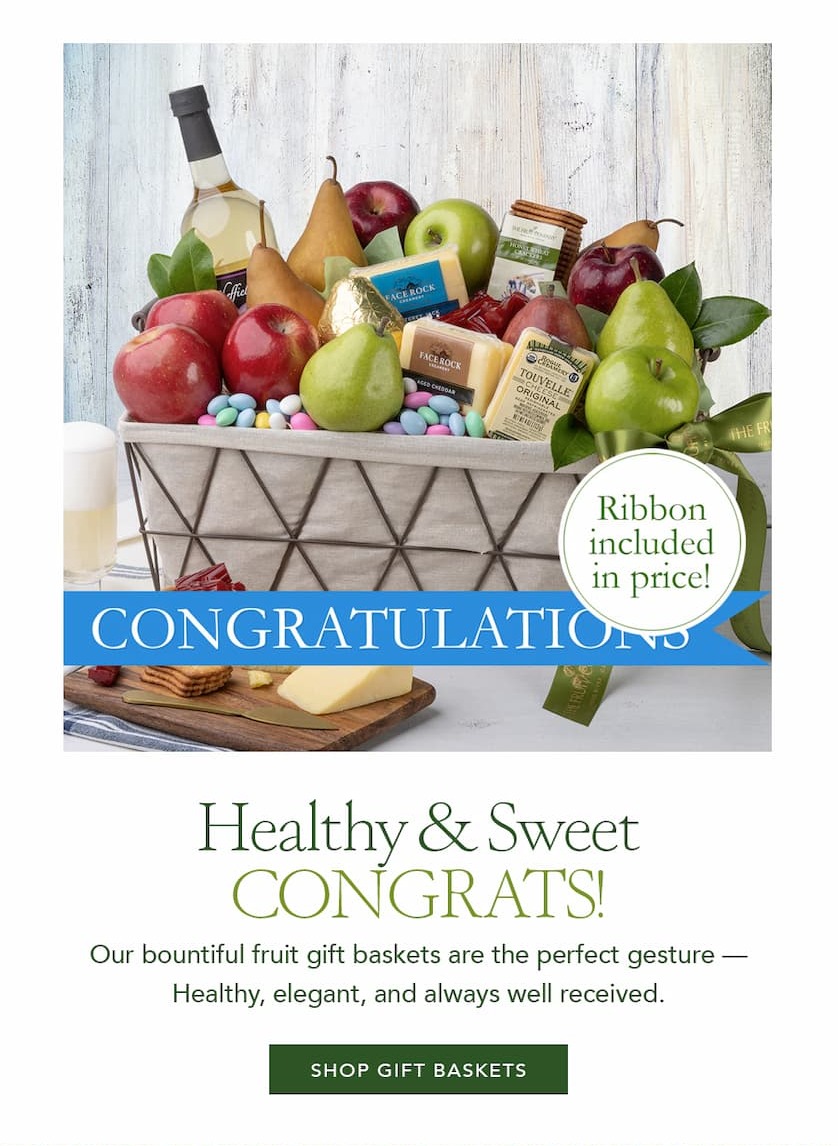 Healthy & Sweet Congrats! Shop Gift Baskets