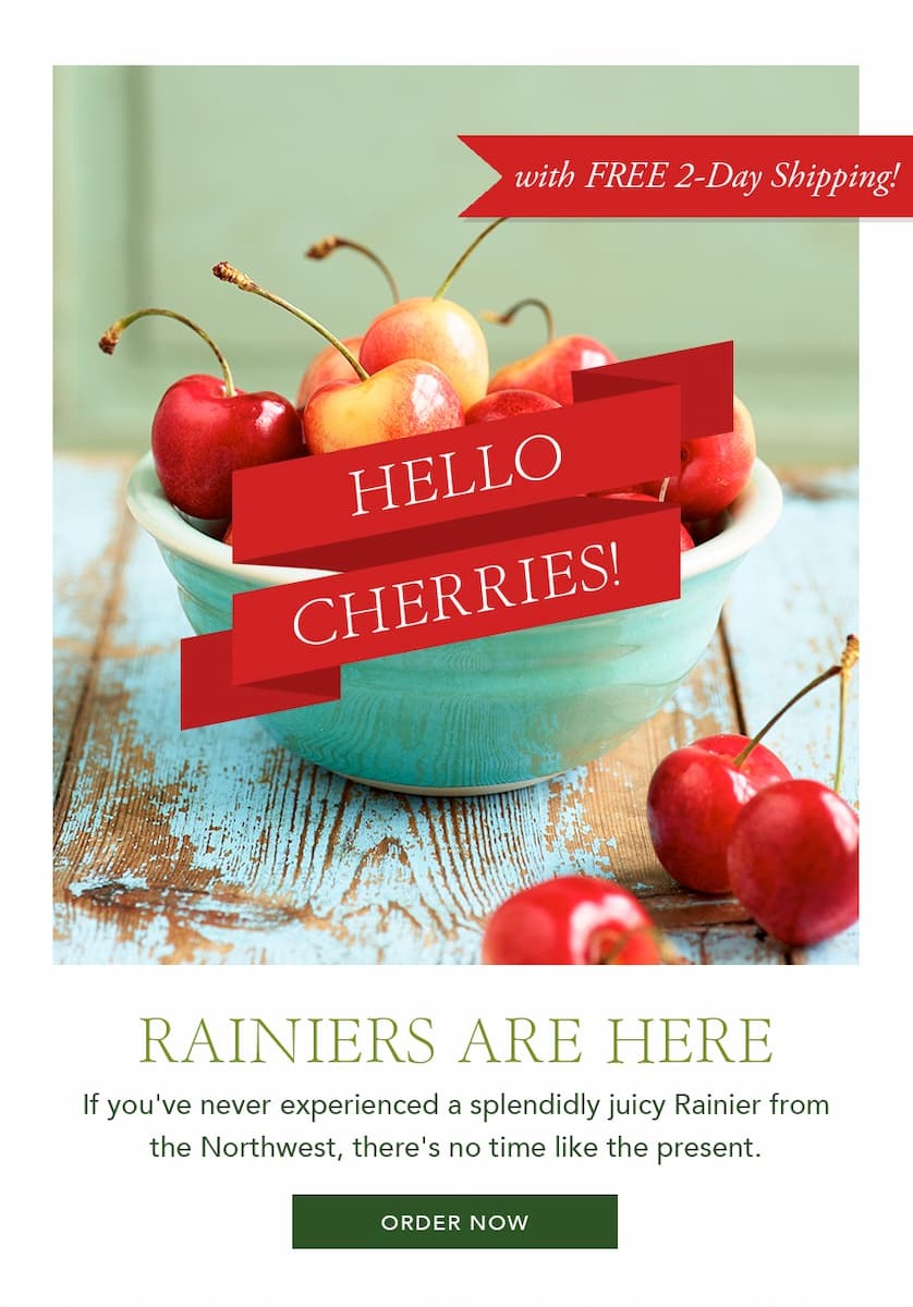Say hello to Cherries! Rainiers are finally here.