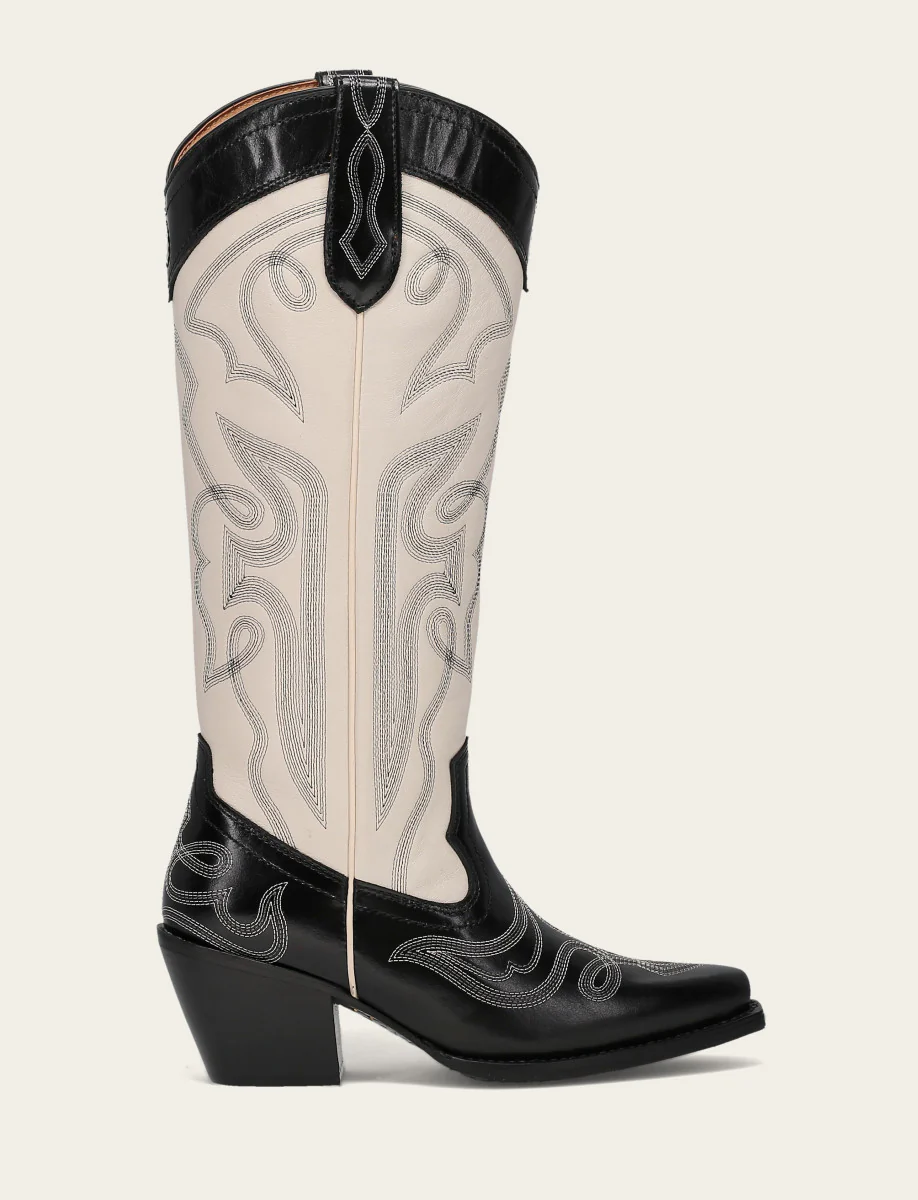 Laila Tall Rhinestone Black/Ivory