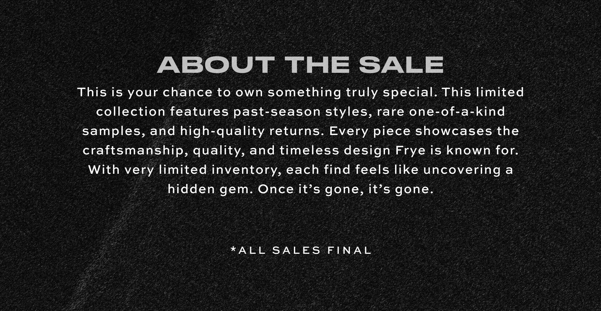 ABOUT THE SALE