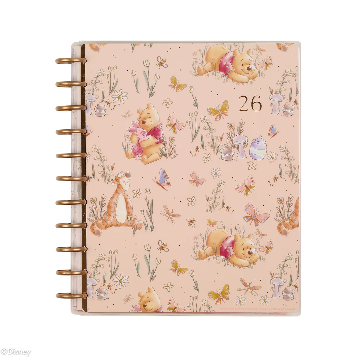 Image of 2026 Disney Winnie the Pooh Seasonal Customizable Planner - Big Vertical Layout - 12 Months