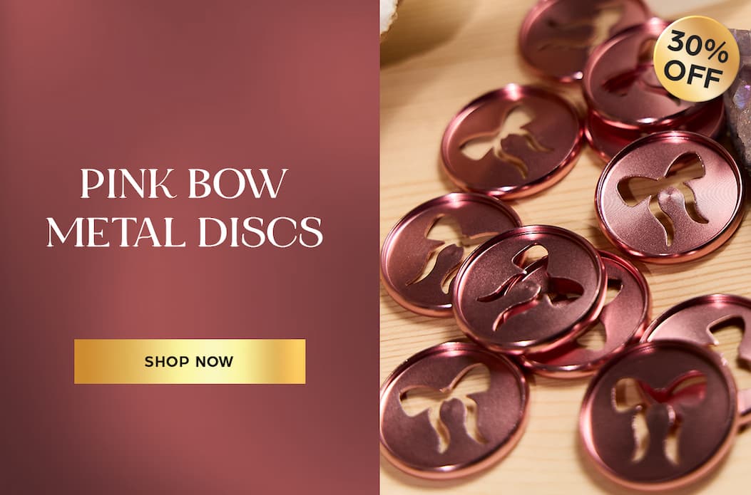 Pink Bow Metal Discs