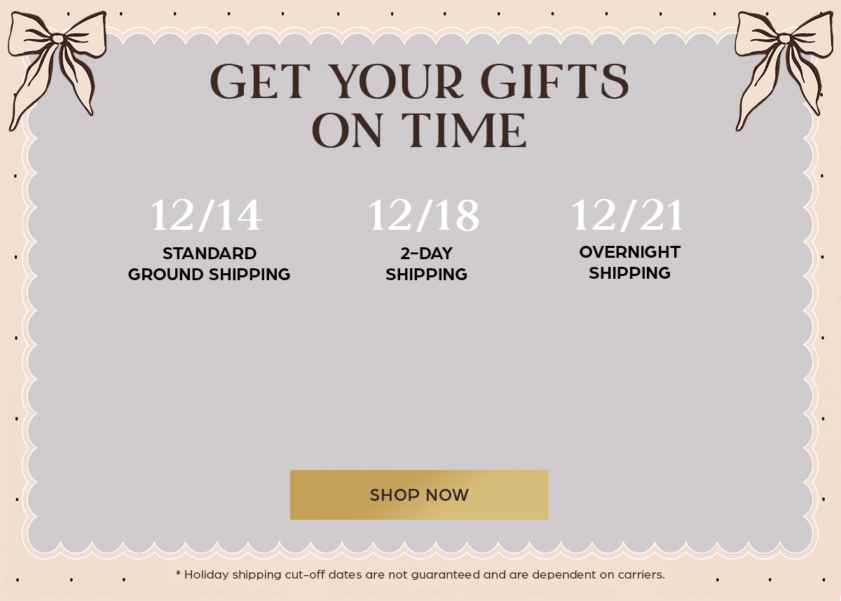 Get your gifts on time
