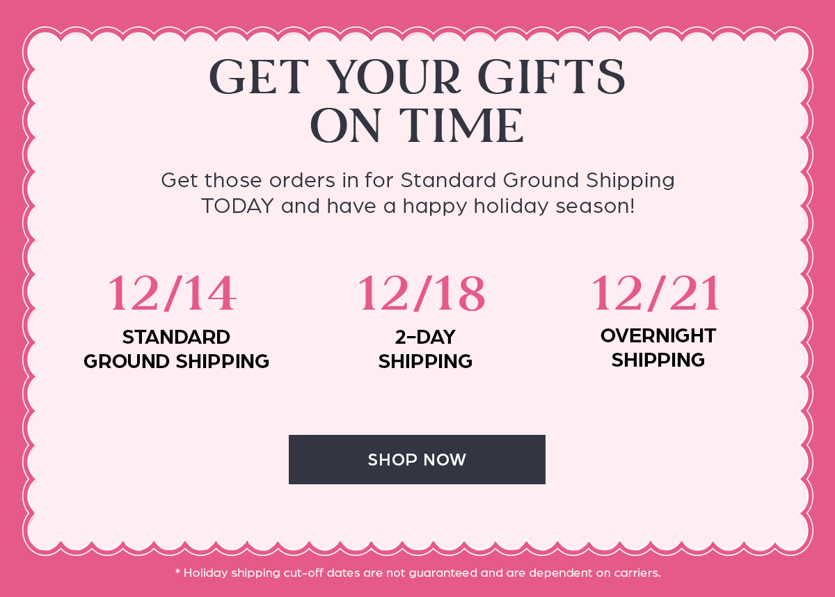 Get your gifts on time