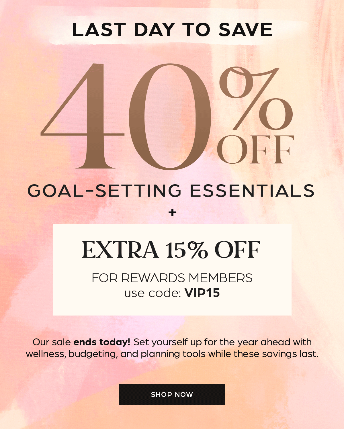 40% OFF Goal-setting essentials